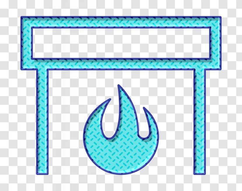Cozy Icon Fire Fireplace - Electric Blue Symbol Transparent PNG