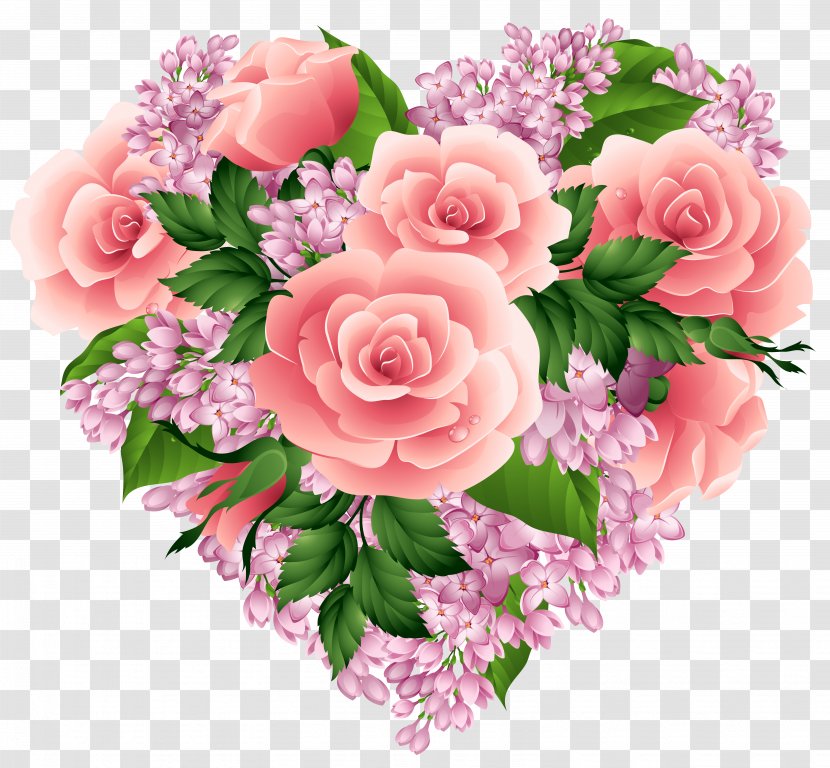 Heart Clip Art - Bridesmaid - Floral Clipart Image Transparent PNG