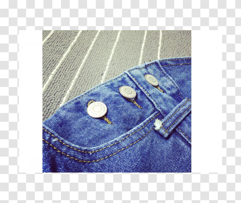 Denim Pocket Jeans Braces Overall - Electric Blue Transparent PNG