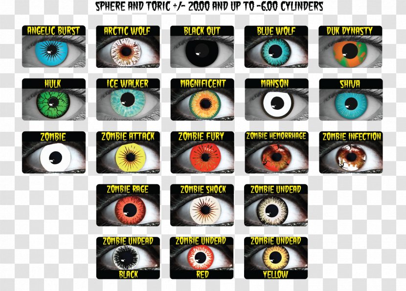 Contact Lenses AC Lens Color Visual Perception - Medical Prescription - Posters Decorative Transparent PNG