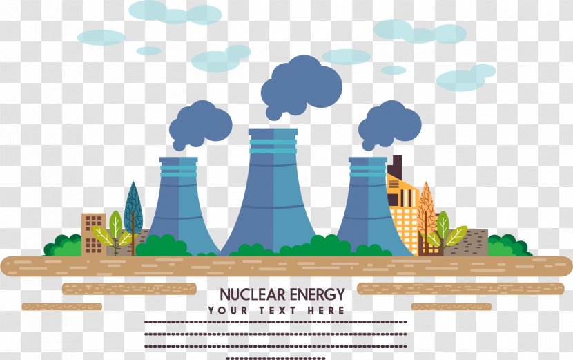 Nuclear Power Station Factory Industry - Atomic Nucleus - New Energy Materials Transparent PNG
