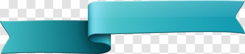 Cylinder - Aqua - Hand Painted Blue Ribbon Scroll Transparent PNG