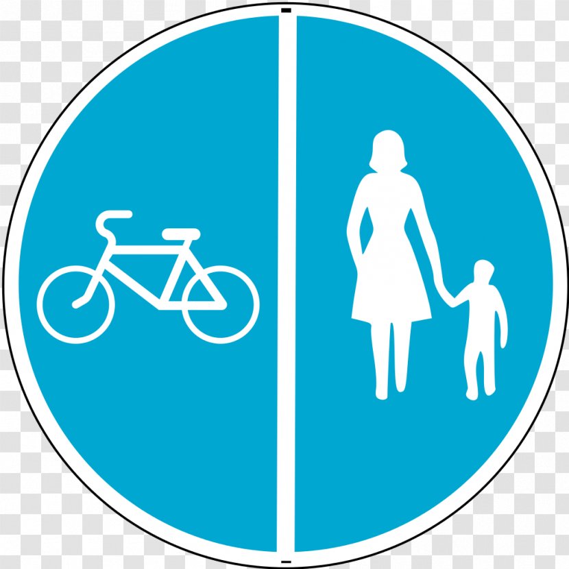Traffic Sign Bicycle Shared Use Path Cycling Segregated Cycle Facilities - Area Transparent PNG