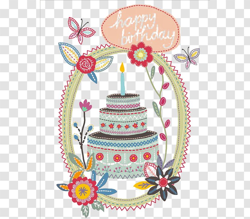Birthday Cake Happy To You Greeting Card Illustration - Cartoon Transparent PNG