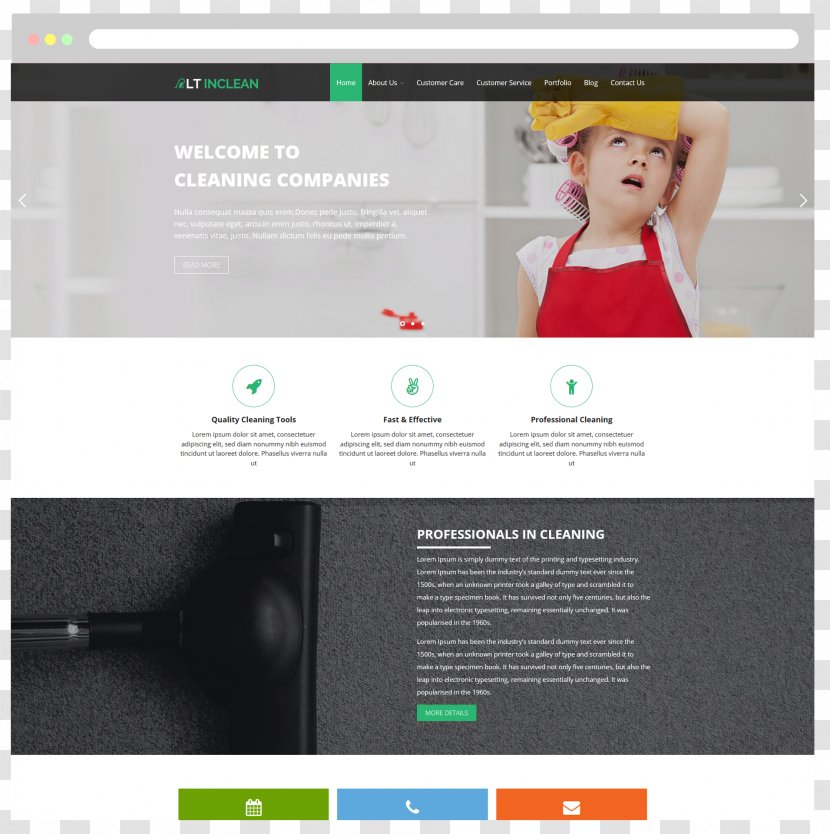 Responsive Web Design Page Maid Service Theme WordPress - Multimedia Transparent PNG
