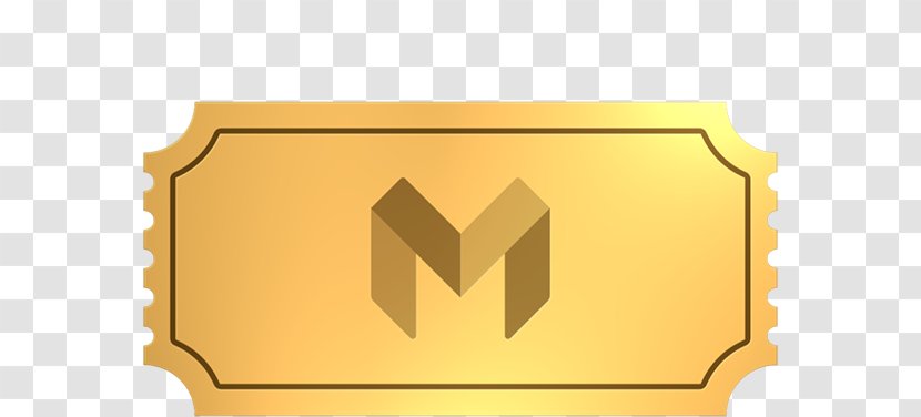 Monzo Ticket Clip Art - Rectangle - Golden Transparent PNG