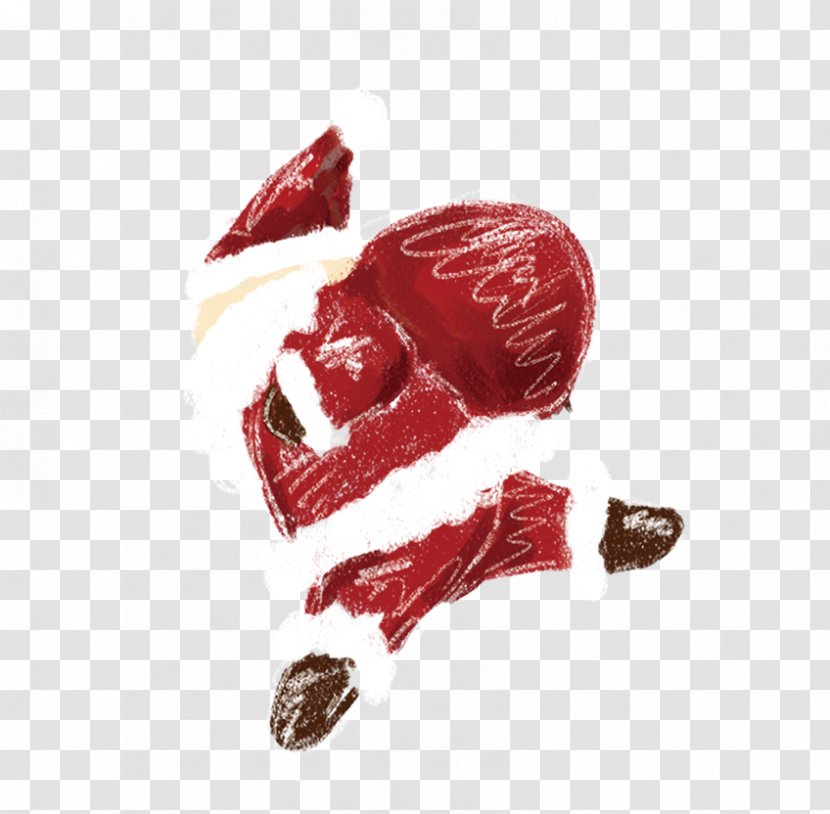Santa Claus Flight Christmas - Gift - Hand-painted Transparent PNG