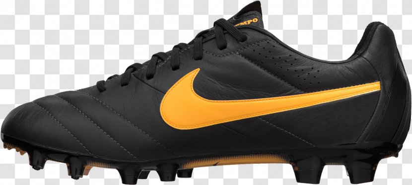 Nike Tiempo Football Boot Cleat Shoe - Black Transparent PNG