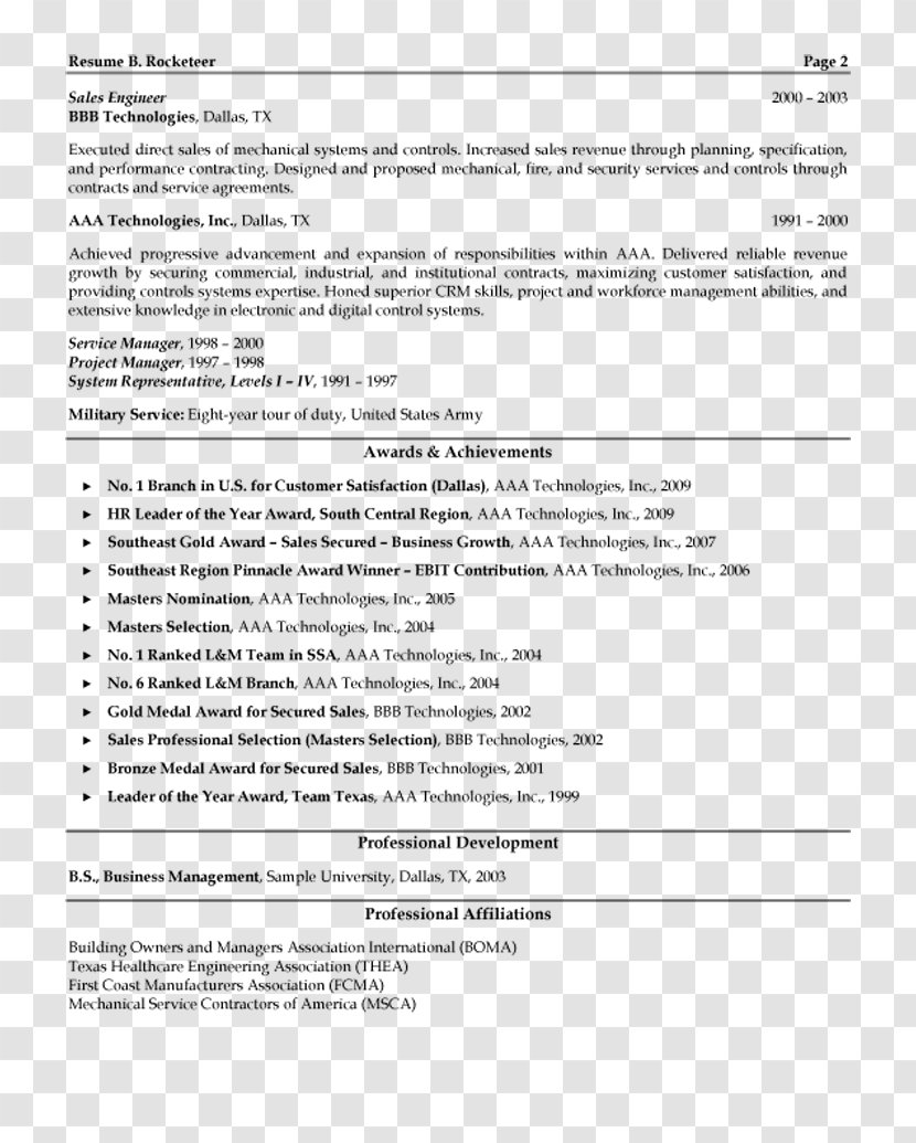 Résumé Curriculum Vitae Template Letter Application For Employment - Skill - Sales Engineer Transparent PNG