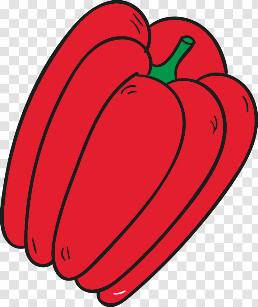 Red Persimmon Vegetable Clip Art - Cartoon - Pepper Transparent PNG