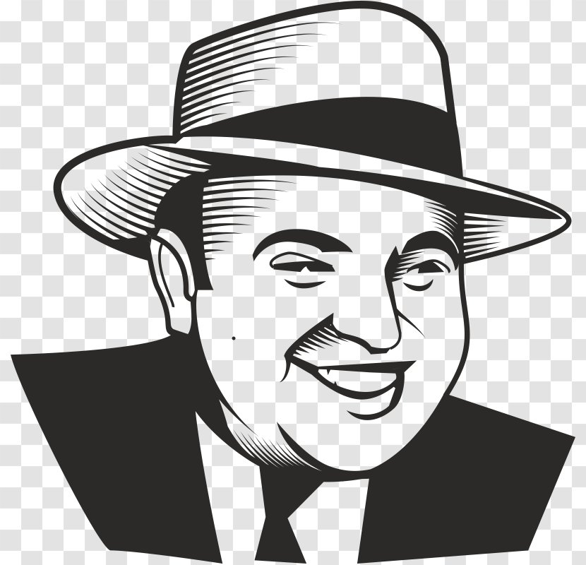 Al Capone Gangster Drawing - Gentleman - Silhouette Transparent PNG