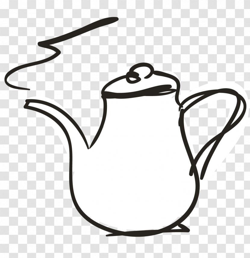 Tea Drawing Clip Art - A Pot Of Hot Water Transparent PNG