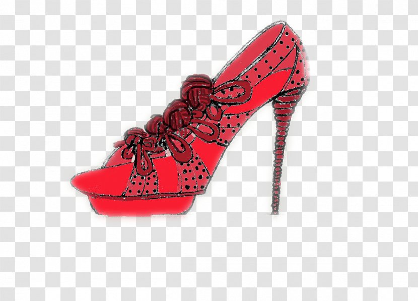 Red High-heeled Footwear Shoe Fashion Accessory - Vector Heels Transparent PNG