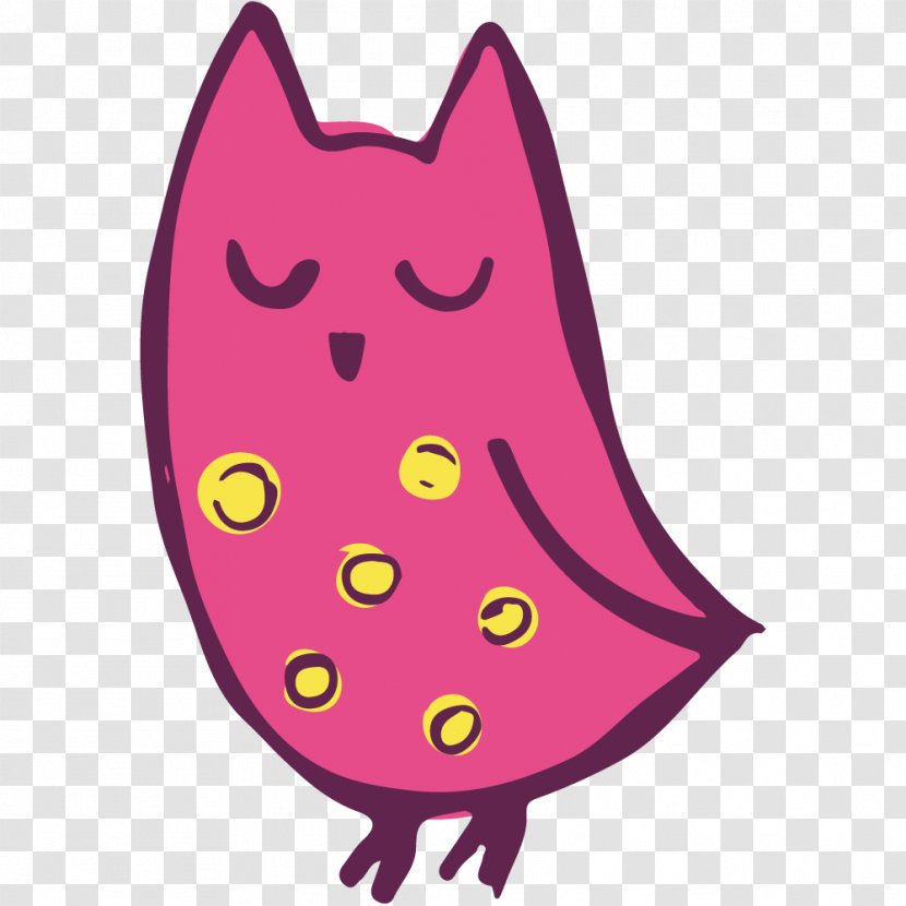 Owl Image Red Psd - Pink - Chouette Bubble Transparent PNG