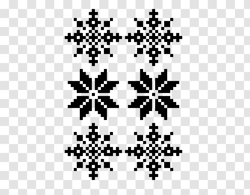 Christmas Pixel Art Black And White - Point Transparent PNG