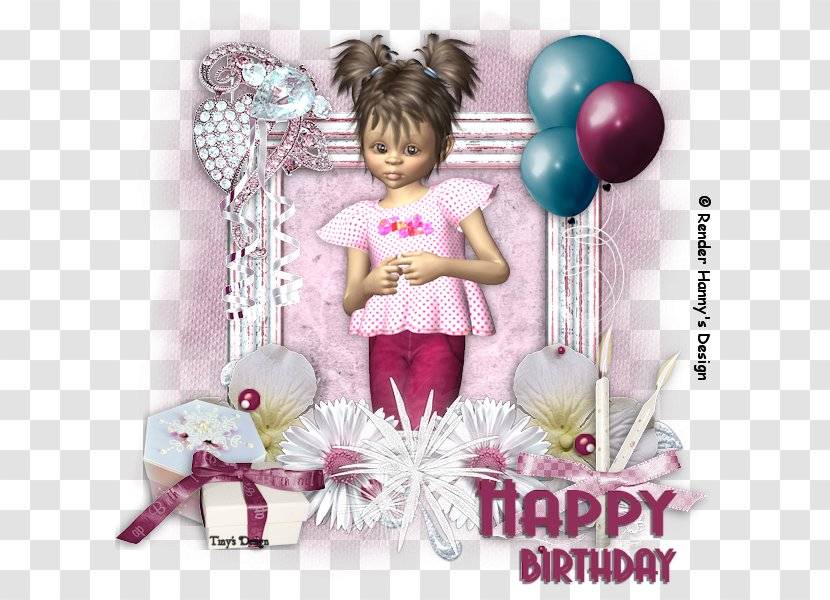 Toy Doll Balloon Pink M - Cardmaking Diy Transparent PNG