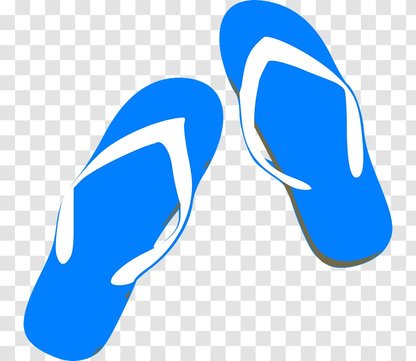 Footwear Blue Cobalt Electric Clip Art - Shoe - Flipflops Aqua Transparent PNG