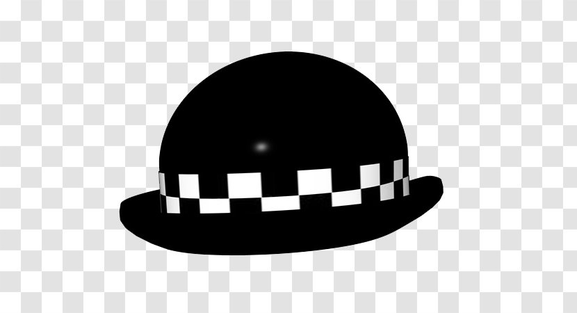 Hat Black And White Police Officer - Plaid Transparent PNG