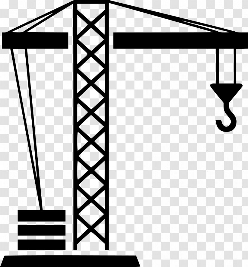 Architectural Engineering Building Crane Utility Pole Clip Art - Monochrome Photography Transparent PNG