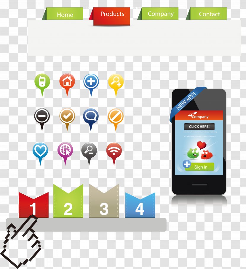 Mobile App Template Web Design - Phone APP Transparent PNG