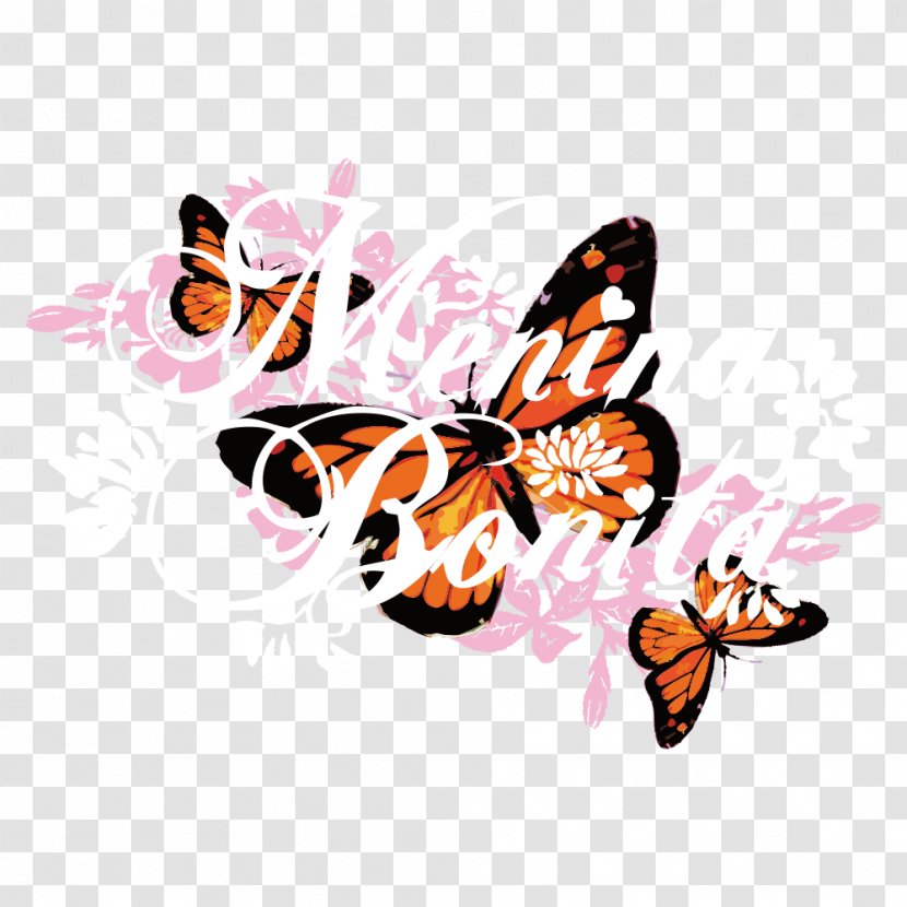 Monarch Butterfly T-shirt - Printing - Vector Print Transparent PNG