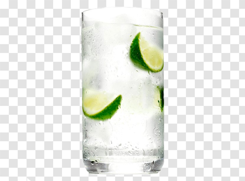 Rickey Gin And Tonic Water Cocktail Caipirinha - Highball Glass Transparent PNG