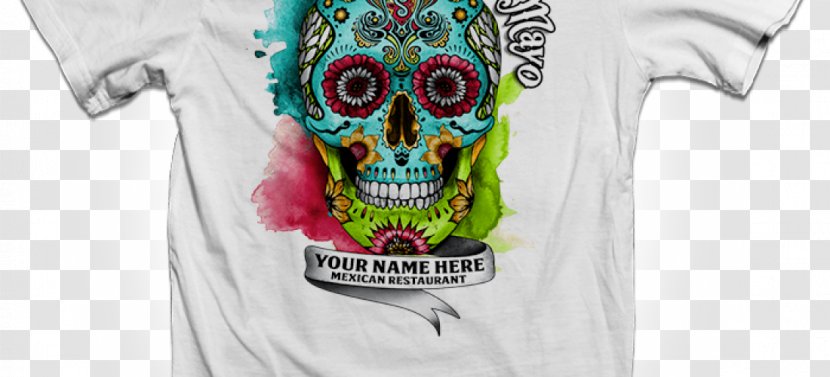 T-shirt Sleeve Bluza Skull Font - Tshirt Transparent PNG