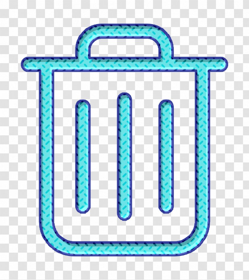 Garbage Icon Tools And Utensils Trash - Aqua Turquoise Transparent PNG