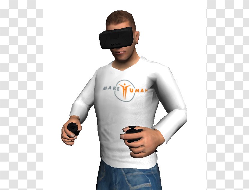 Samsung Gear VR HTC Vive T-shirt Computer Software Unity - Shoulder Transparent PNG