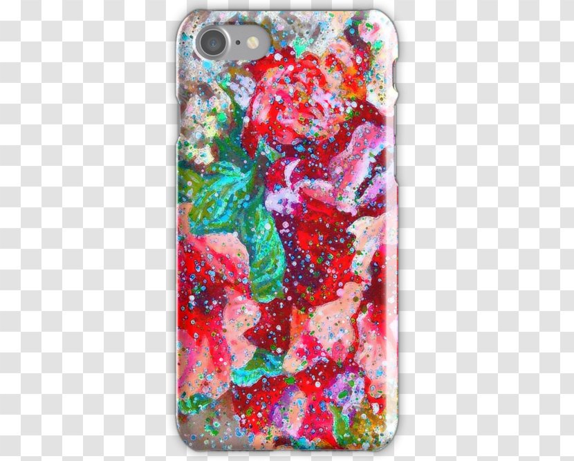 Visual Arts Textile Mobile Phone Accessories Pink M - Art - Red Watercolor Flower Transparent PNG