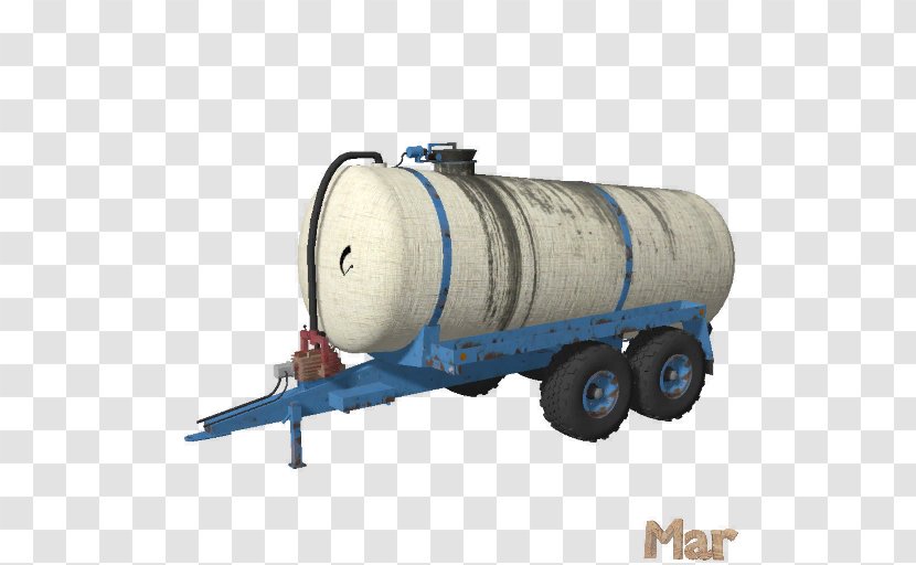 Cylinder Storage Tank Trailer - Vehicle - Manure Spreader Transparent PNG