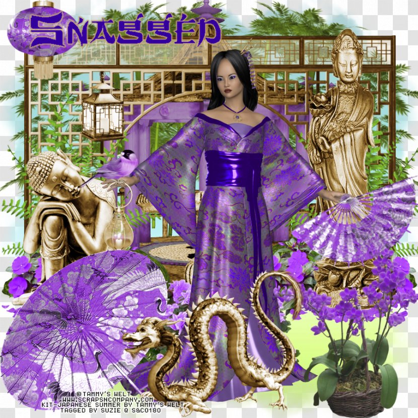 Costume Design Purple Flower Transparent PNG