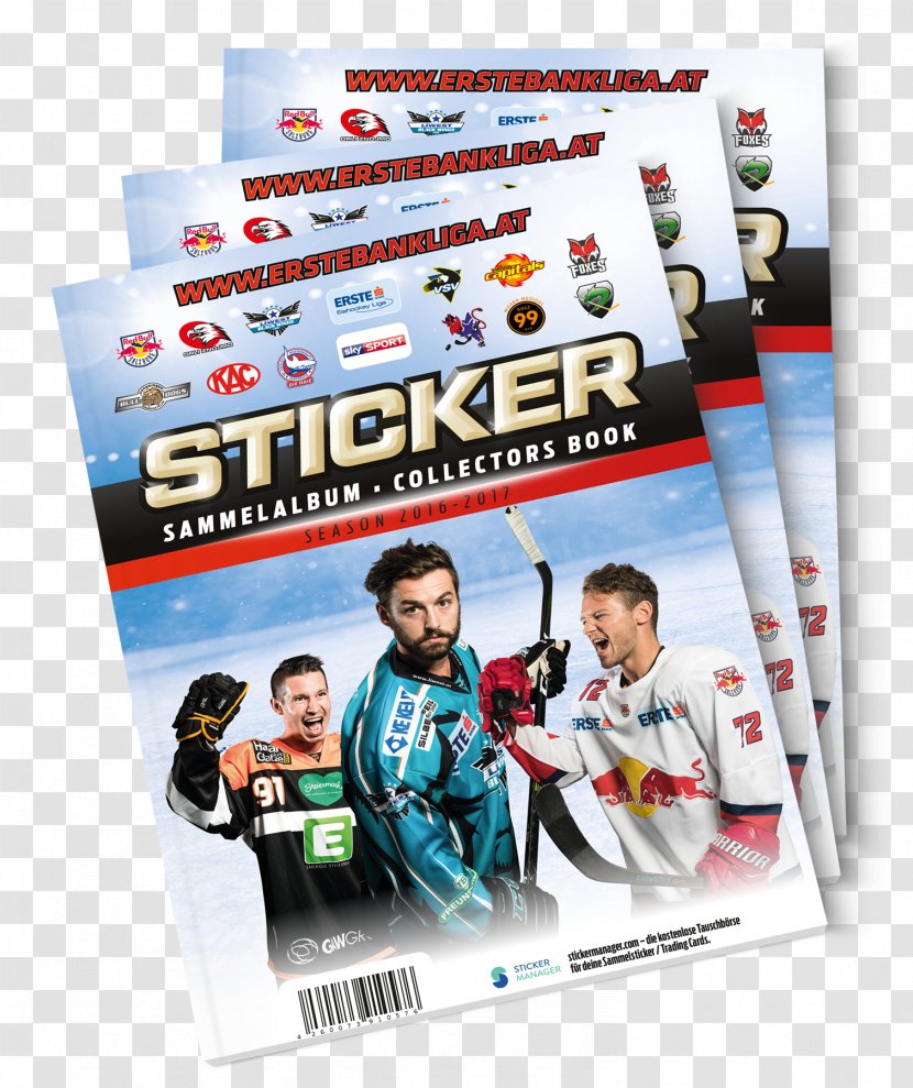 Austrian Hockey League Collectable Trading Cards Ice EC KAC Sticker - Football - Bibimbab Mockup Transparent PNG