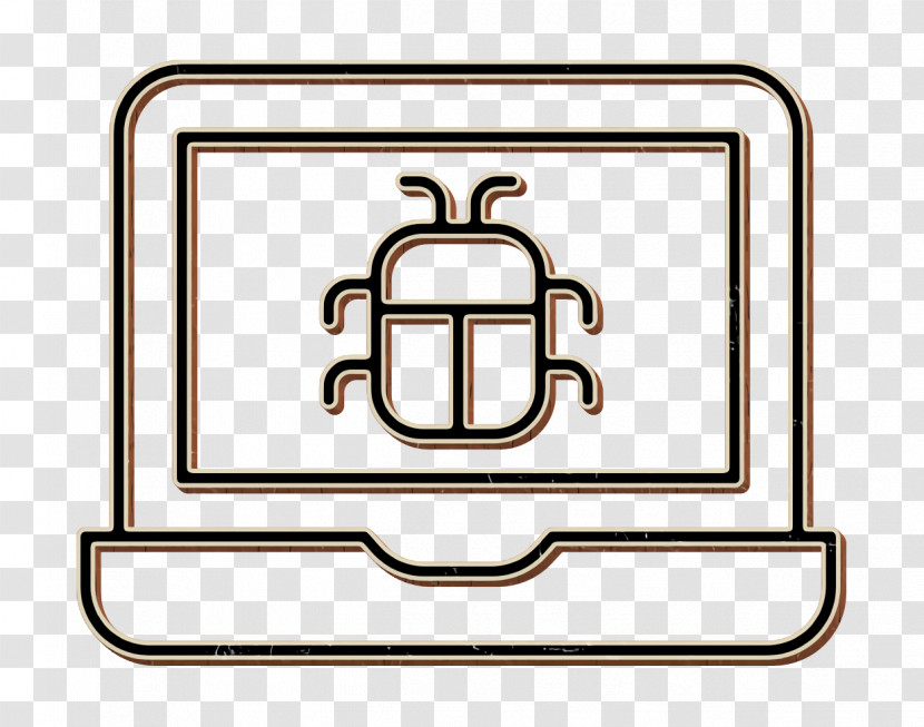 Laptop Icon Bug Icon Coding Icon Transparent PNG