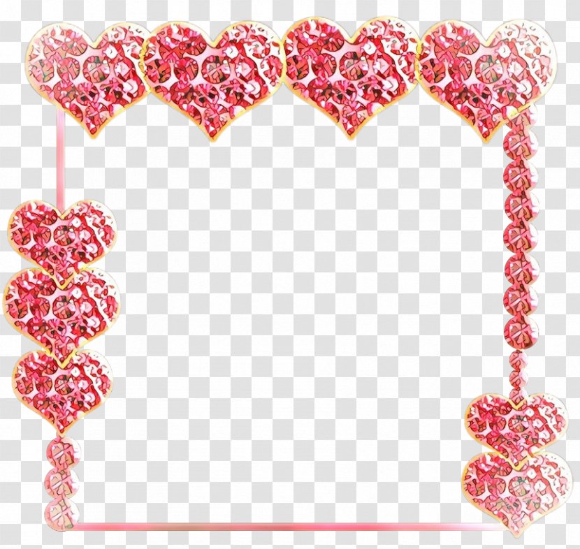 Bead Body Jewellery Clothing Accessories Hair - Heart - Picture Frame Pink Transparent PNG