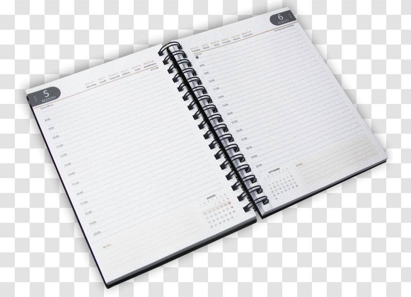 Paper Diary Notebook Eregi Advertising - Standard Size - Agenda Transparent PNG