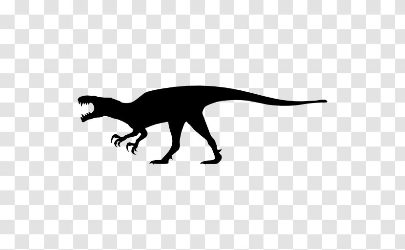 Spinosaurus Dinosaur Silhouette - Black And White - Flag Pull Element Transparent PNG