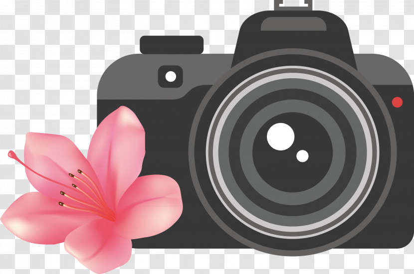 Camera Flower Transparent PNG