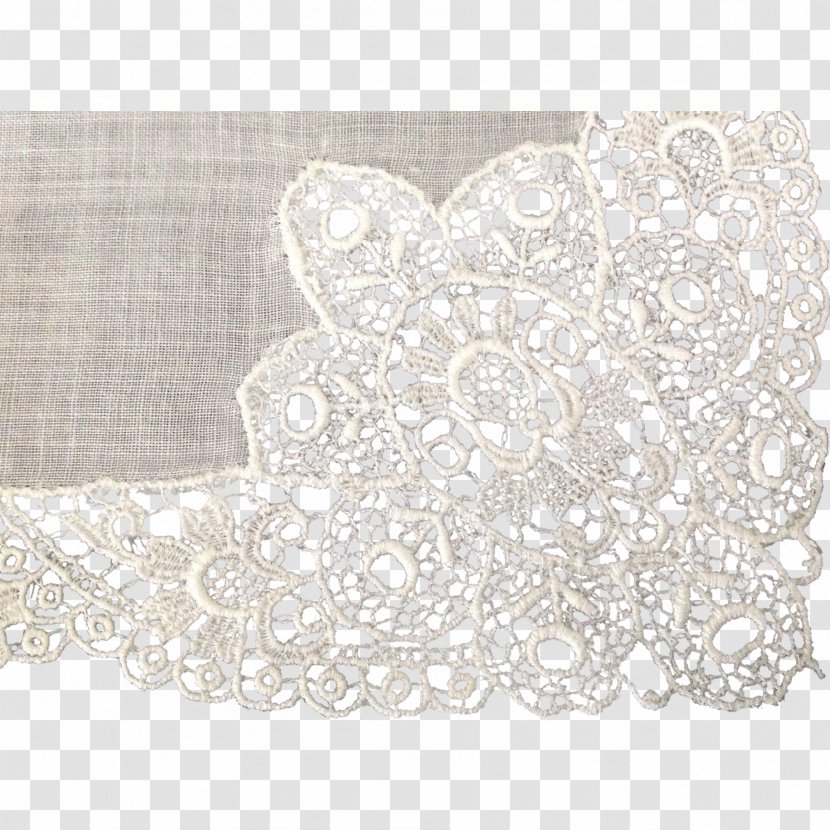 Lace Handkerchief Doily Textile - Vintage Clothing - Lovely Transparent PNG
