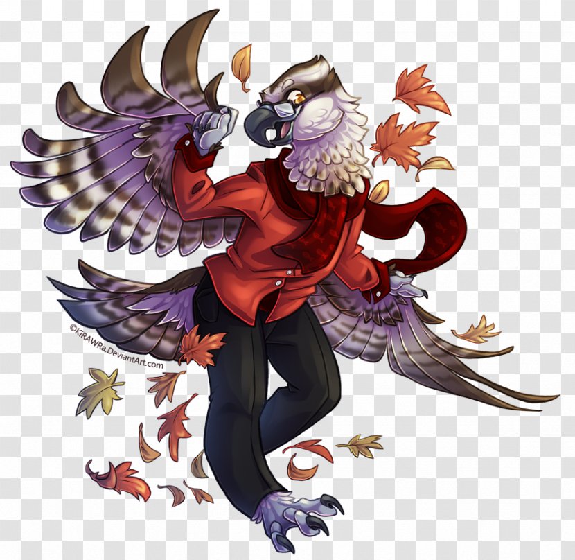 Cartoon Legendary Creature - Fictional Character - Falling Feathers Transparent PNG