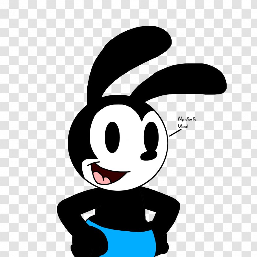 Oswald The Lucky Rabbit Walt Disney Company Cartoon Clip Art - Smile Transparent PNG
