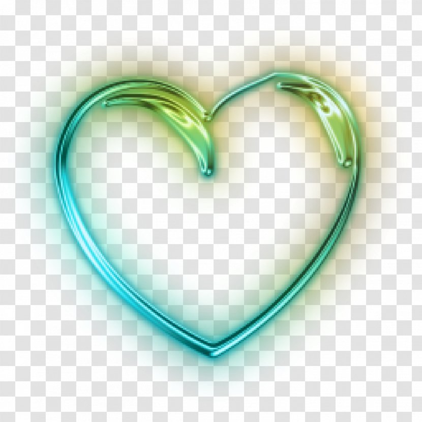 Heart Green - Flower - Watercolor Aqua Transparent PNG