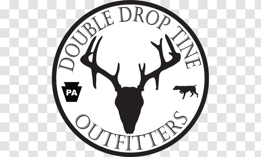 Deer Logo Outfitter Clip Art Hunting - Black And White Transparent PNG