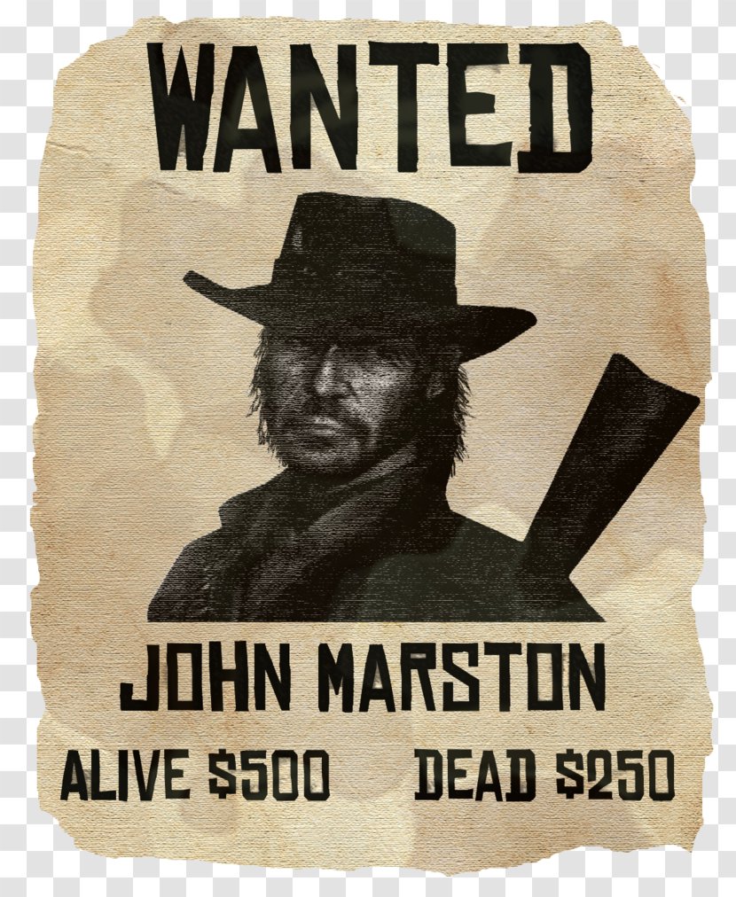 Red Dead Redemption 2 PlayStation 3 John Marston Video Game - Wanted Transparent PNG