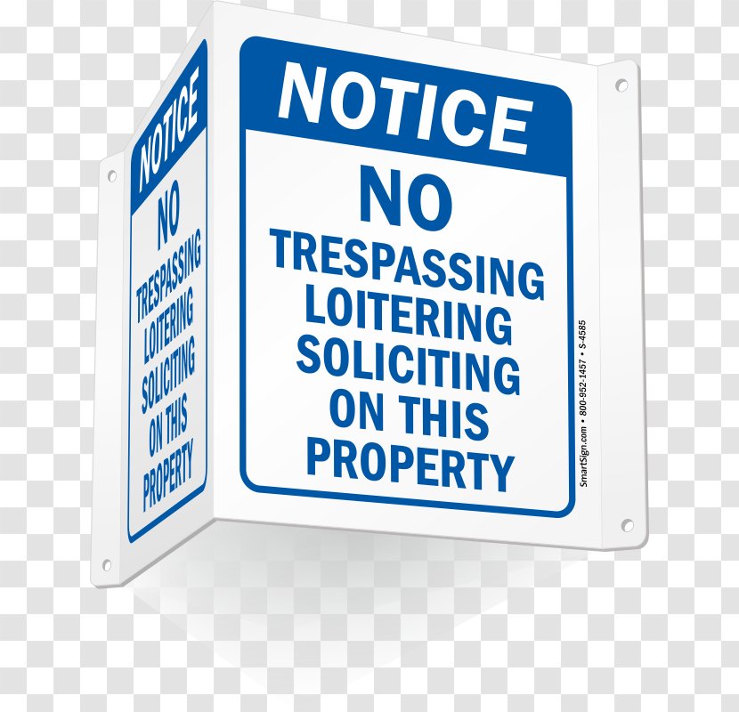 Sign Logo Private Property Trespass Font - Signage - No Loitering Transparent PNG