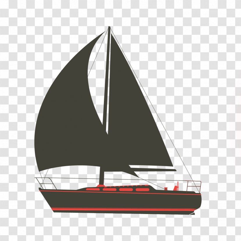 Sail Logo Download - Lugger - Vector Sailboat Silhouette Decoration Transparent PNG