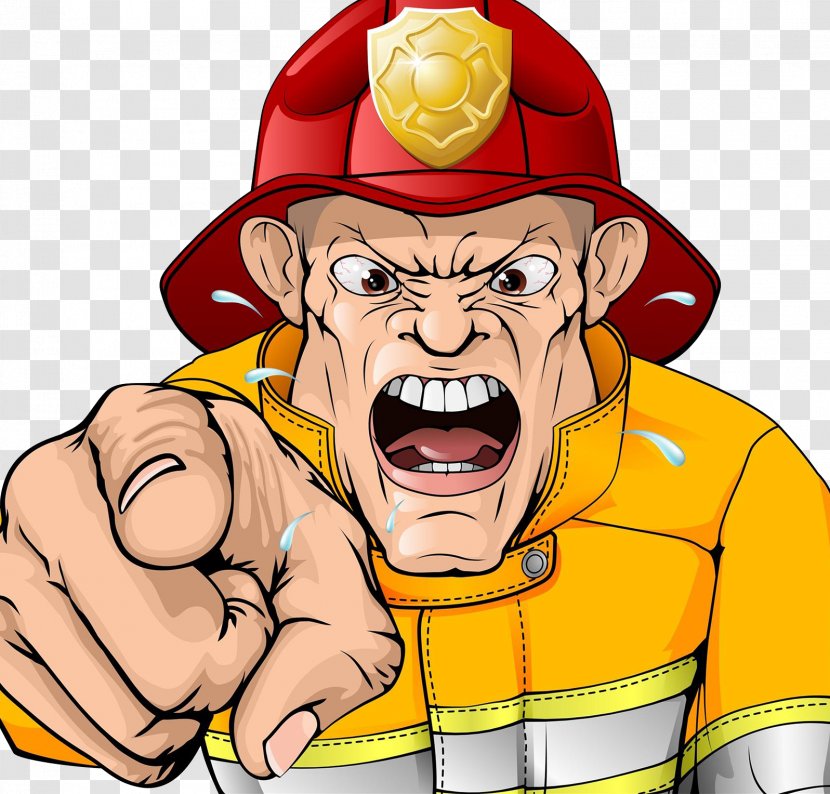 Firefighter Royalty-free Stock Photography Illustration - Cartoon - Firefighters Scolded Transparent PNG