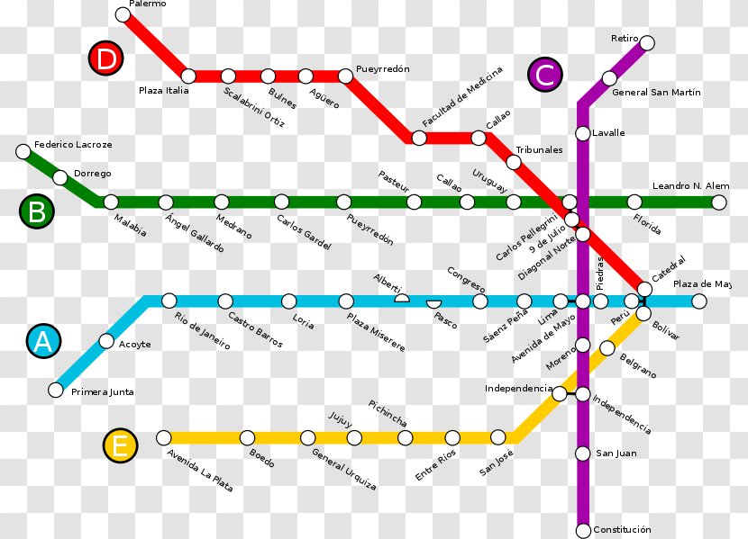 9 De Julio Line B Buenos Aires Underground C A - Lineas Colores Transparent PNG