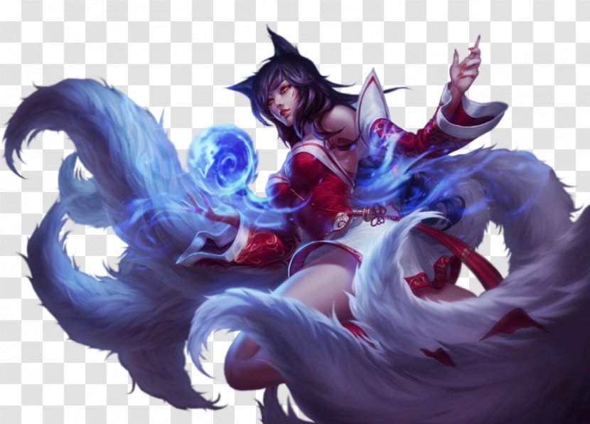 League Of Legends Ahri Cosplay Wig Nine-tailed Fox - Braid Transparent PNG