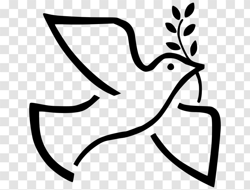 Doves As Symbols Peace Columbidae Olive Branch Clip Art - Leaf - Funeral Transparent PNG